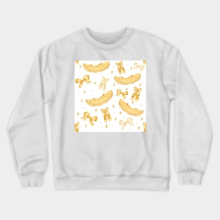 cute baby ballerina pattern yellow Crewneck Sweatshirt